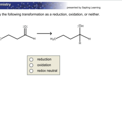 Transformation classify following reduction oxidation neither chegg answer